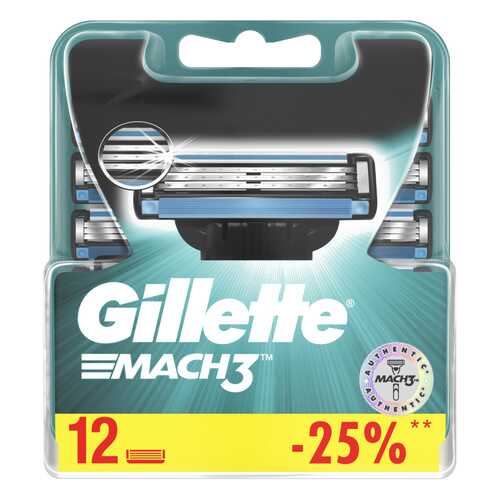 Сменные кассеты Gillette Mach3 12 шт