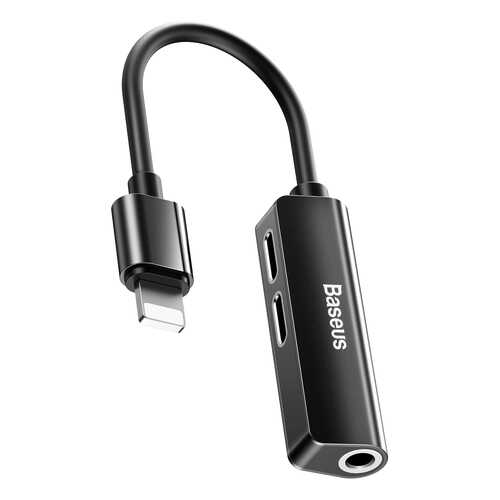 Адаптер Baseus Audio Converter 3-in-1 Lightning Male Dual Lightning + 3.5mm L52 Black