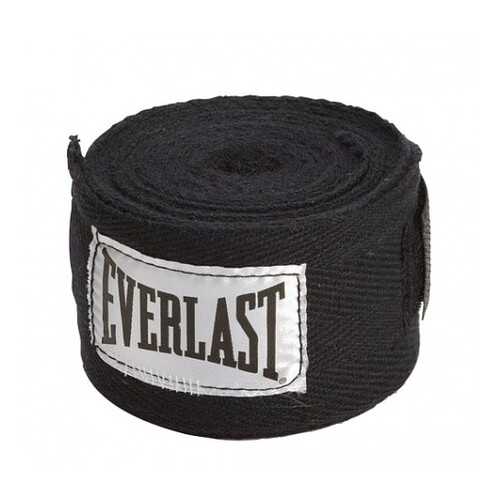 Бинт боксерский Everlast 4463BK, 2.5 м, эластик, черный
