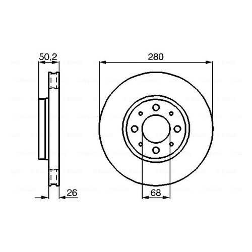 Тормозной диск Bosch 0986478602