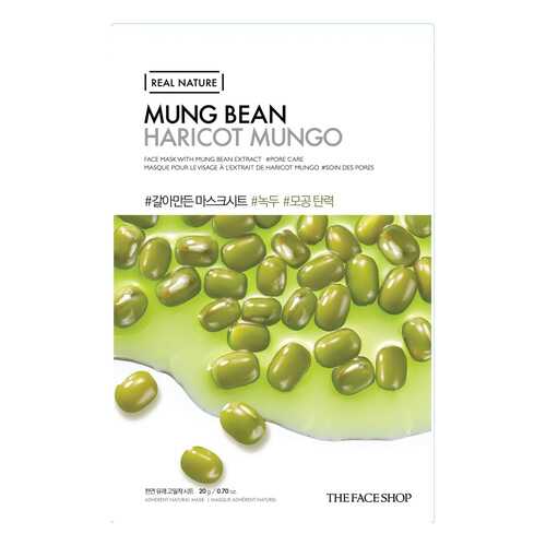 Маска для лица The Face Shop Real Nature Mung Bean Face Mask 20 г