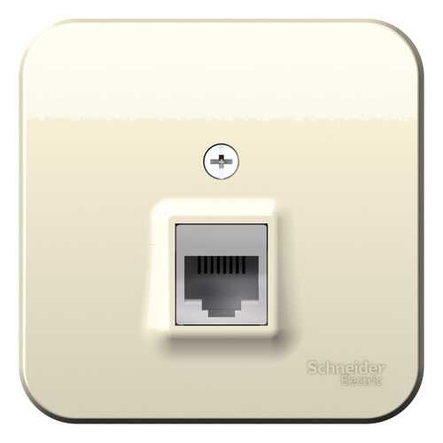 SE Blanca наруж Молочная Розетка компьютерная RJ45, кат.5E, изолир. пластина