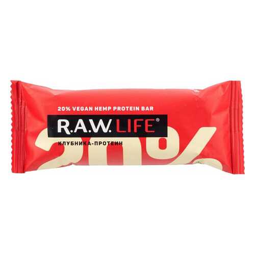 Батончик орехово-фруктовый R.A.W. LIFE клубника-протеин 47 г