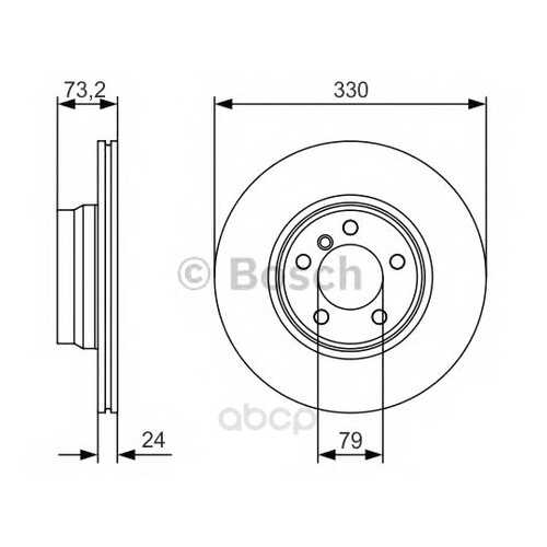Тормозной диск Bosch 0986479A06 передний