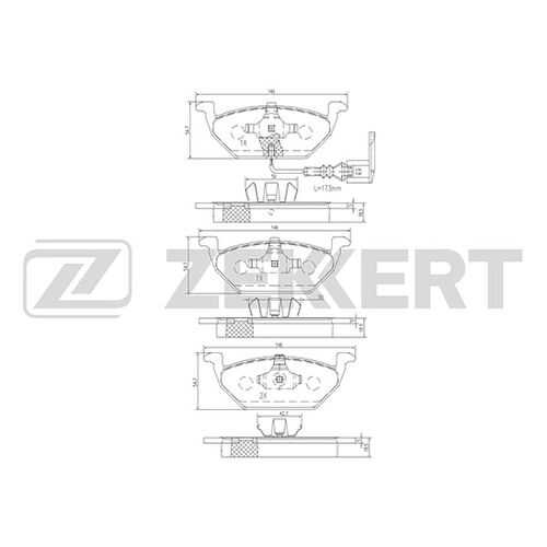 Комплект тормозных колодок, дисковый тормоз ZEKKERT BS-1138