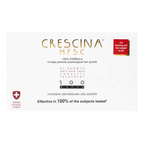 Ампулы для волос Crescina 500 для стимулирования роста волос для женщин №20+лосьон