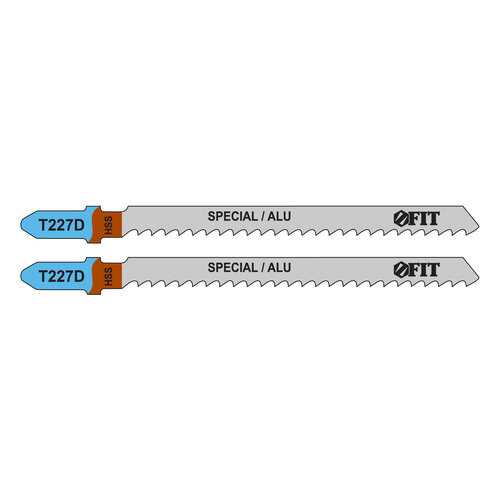 Пилки для лобзиков по металлу и полимерам, 100/74/3 мм (T227D), 2 шт. FIT 40977