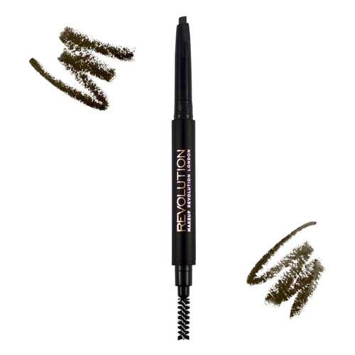 Карандаш для бровей Makeup Revolution Duo Brow Pencil Medium Brown 14 г