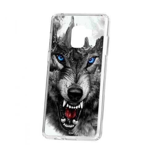 Чехол Samsung Galaxy A8+ 2018 (A730) Kruche Print Волк