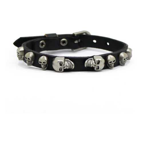 Браслет кожаный Gothic Skull 53499-01 черный