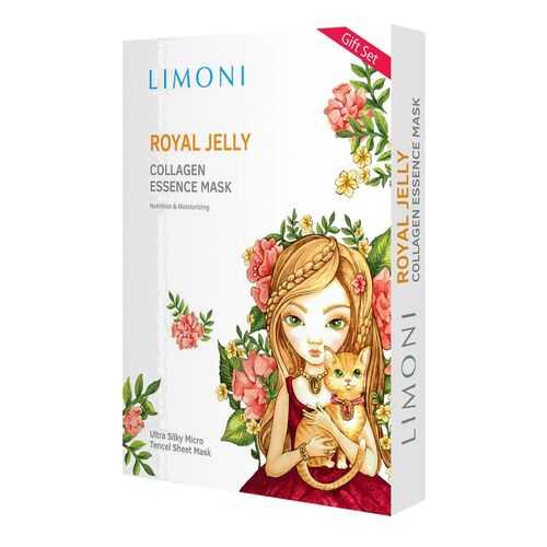 Маски Limoni Royal Jelly Collagen Set с пчелиным маточным молочком и коллагеном, 6 шт