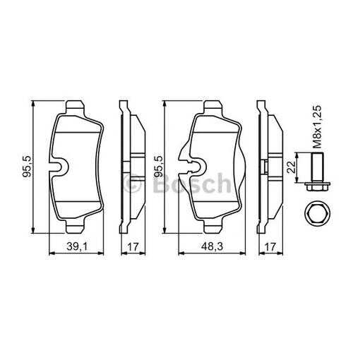 Комплект тормозных колодок Bosch 0986494242