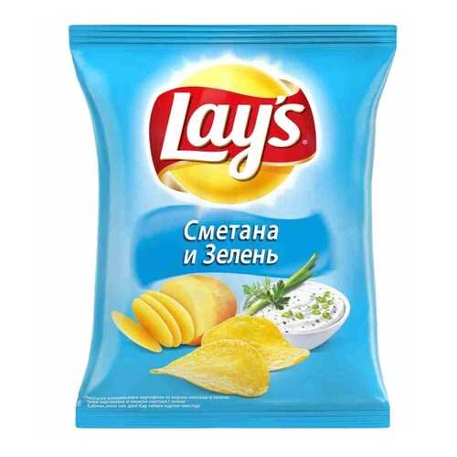 Чипсы Lay's из натурального картофеля сметана, зелень 50 г
