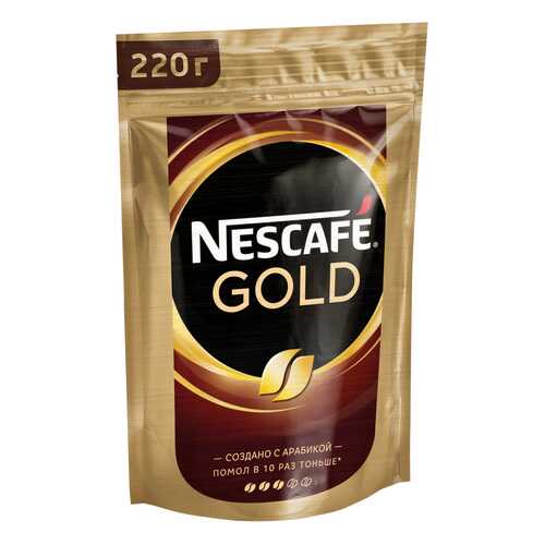 Кофе растворимый Nescafe gold пакет 220 г