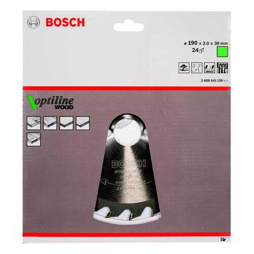 Диск пильный твердосплавный BOSCH Ф190х30мм 24зуб. (2608641185)