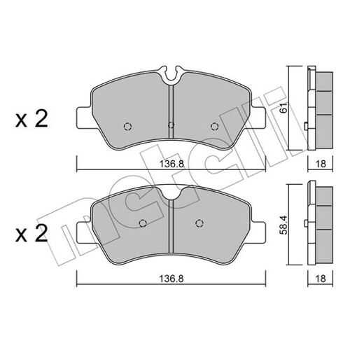 Комплект тормозных дисковых колодок METELLI 22-0991-0
