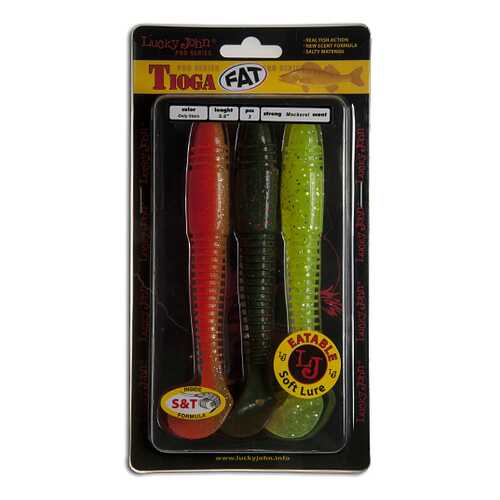 LUCKY JOHN Виброхвосты Съедобные Искусственные Lj Pro Series Tioga Fat 14,70/mix1 3Шт.