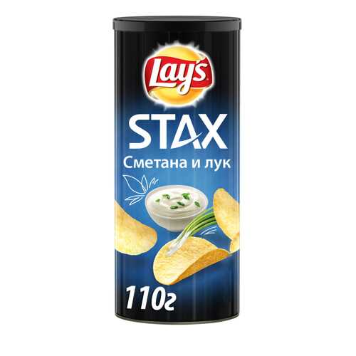 Картофельные чипсы Lay's stax сметана и лук 110 г