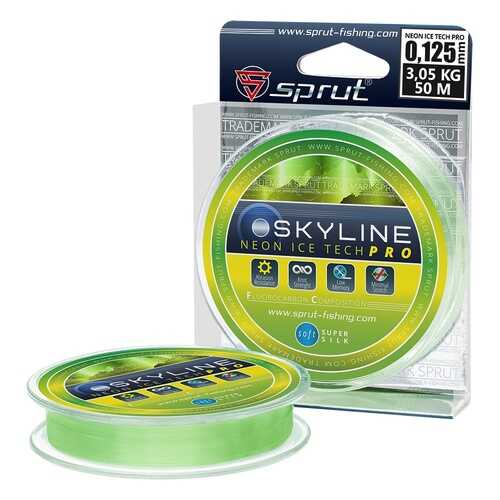 Леска монофильная Sprut Skyline IceTech Pro Neon 50 м, 0,125 мм, 3,05 кг