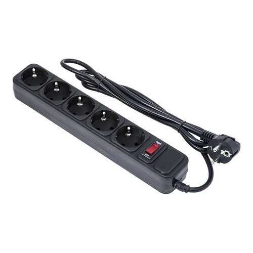 Сетевой фильтр ExeGate SP-5-1,5B, 5 розеток, 1,5 м, Black