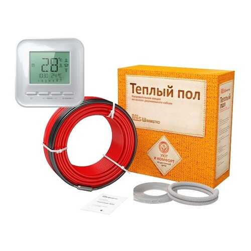 Теплый пол. Кабель Warmstad WSS 12,5 м/175 Вт с терморегулятором 520 2243042