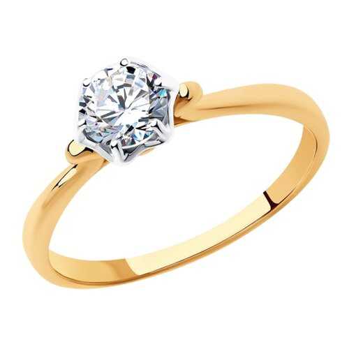 Кольцо женское SOKOLOV из золота со Swarovski Zirconia 81010454 р.16