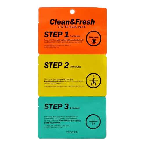 Средство для очищения Eunyul Clean&Fresh 3-Step Nose Pack 3 шт