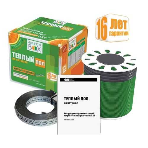 Теплый пол. Кабель нагревательный Green Box GB 10,0 м/150 Вт