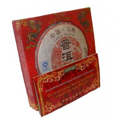 Чай черный прессованный Конфуций pu-er долголетие 100 г