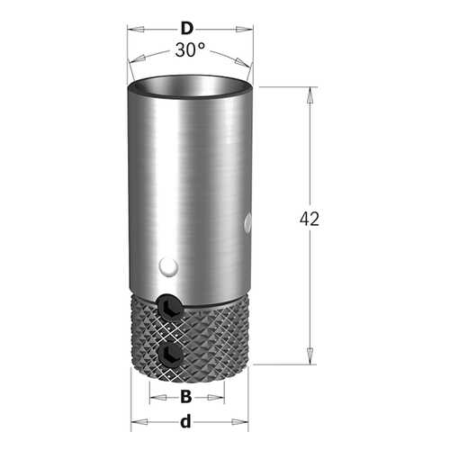 Патрон для свёрел на станок VITAP (APA70) D=10x16 LT=42 RH/LH 360.101.00