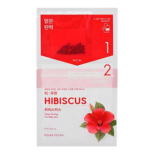 Маска для лица Holika Holika Instantly Brewing Tea Bag Mask Hibiscus с гибискусом 27 мл