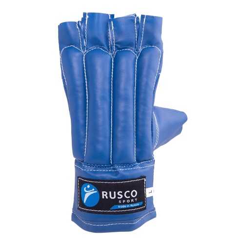 Перчатки снарядные Rusco Sport, шингарды, кожзам, синий (M)