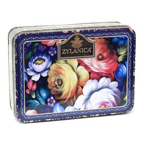 Чай Zylanica Blue шкатулка с цветами черный листовой Super Pekoe 100 г
