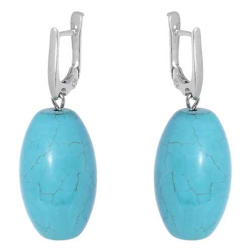 Серьги My-bijou Бочонки бирюза 4,3 см