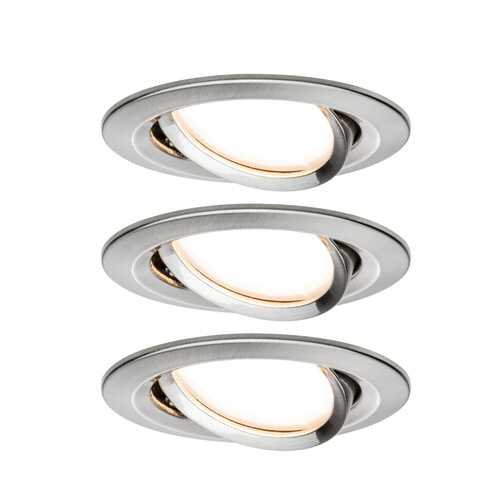 Светильник встраиваемый, комплект Nova Coin LED 3x6,5W Eis geb 93447