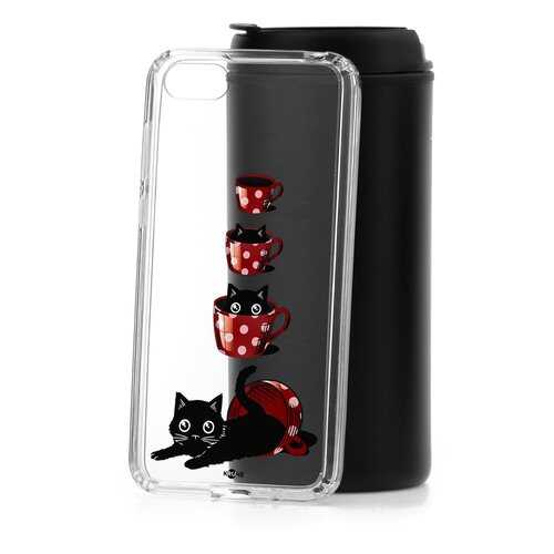 Чехол Huawei Honor 7A Kruche Print Котенок в чашке
