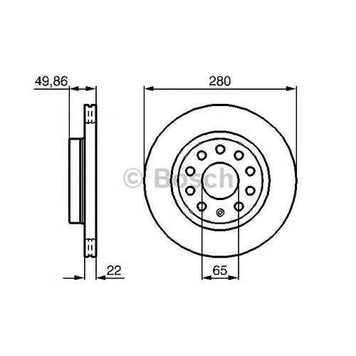 Тормозной диск Bosch 0986479098