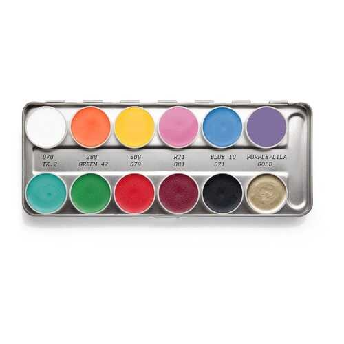 Аквагрим в палитре 12 цв./Aquacolor Palette 12 Col. 40 мл. (Цв: FP)/Kryolan/1104-FP