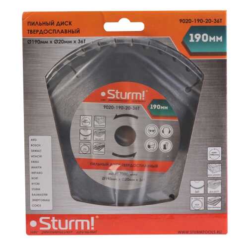 Диск по дереву для дисковых пил Sturm! 9020-190-20-36T