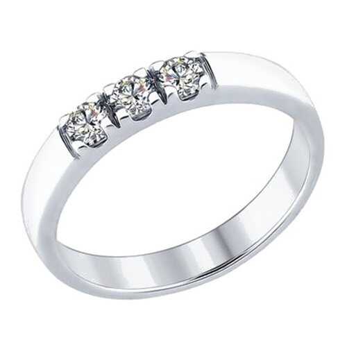 Кольцо женское SOKOLOV из серебра со Swarovski Zirconia 89010059 р.17.5