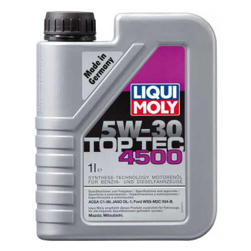 Масло Моторное Liqui Moly Top Tec 4500 5w-30, 5 1l Liqui moly арт. 23182317