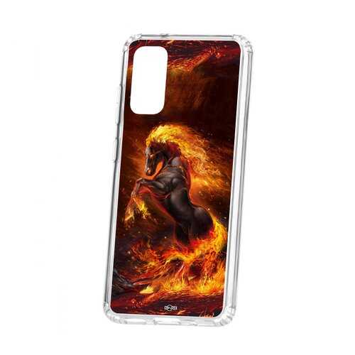 Чехол Kruche Samsung Galaxy S20 Print Конь огонь