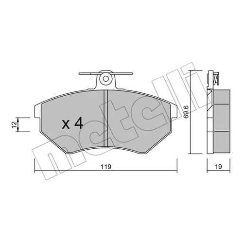 Комплект тормозных дисковых колодок METELLI 22-0050-2