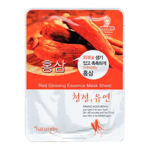 Маска для лица Natureby Red Ginseng Essence Mask Sheet 23 г