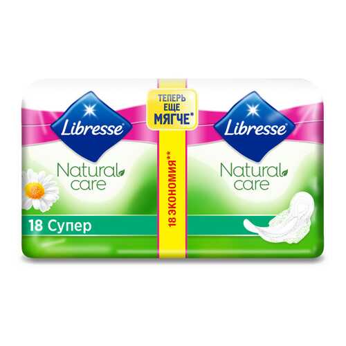 Гигиенические прокладки Libresse Natural Care Ultra Super, 18 шт.