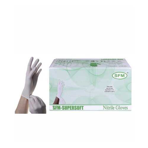 Перчатки медицинские SFM Hospital Products SUPERSOFT L голубой 100 пар