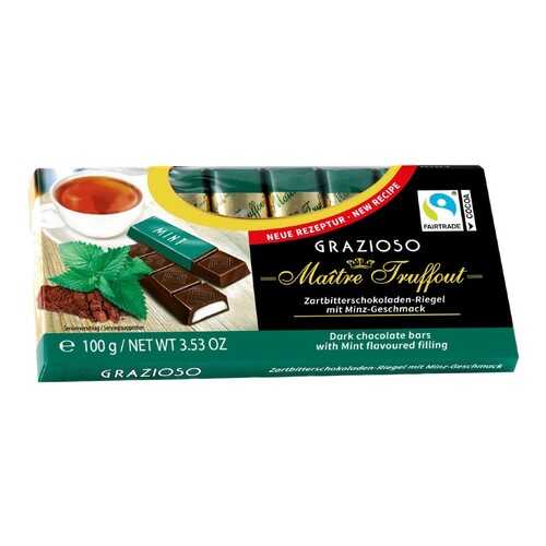 Темный шоколад Graziozo Maitre Truffout с мятой 100 г