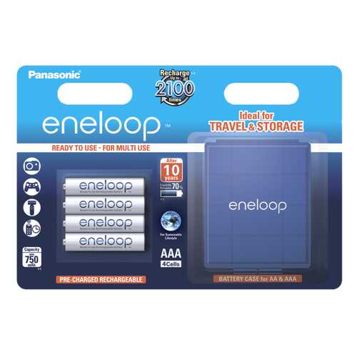 Аккумуляторная батарея Panasonic Eneloop BK-4MCCEC4BE 4 шт