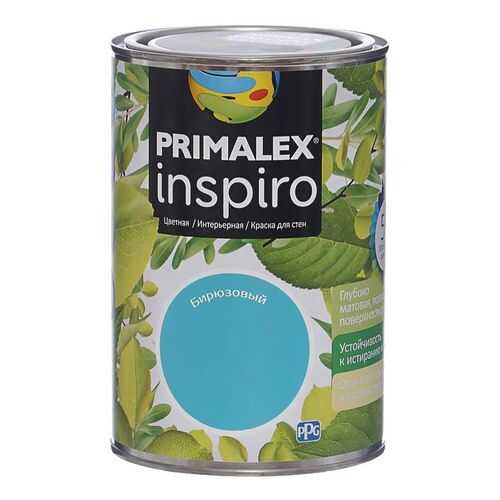 Краска для внутренних работ Primalex Inspiro 1л Бирюзовый, 420114