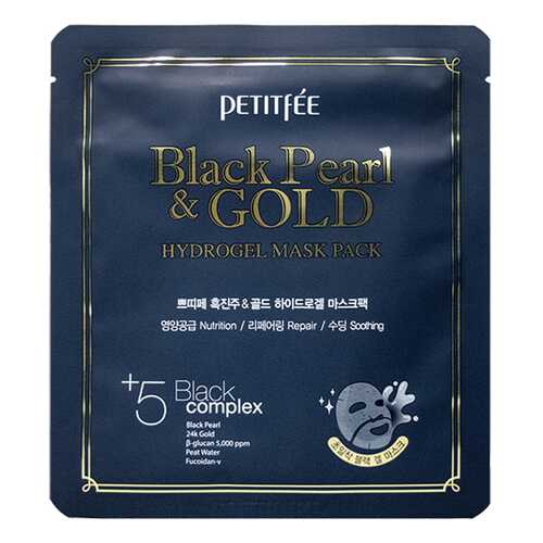 Маска для лица Petitfee Black Pearl & Gold Hydrogel Mask Pack 32 г